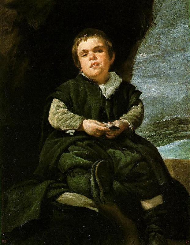 VELAZQUEZ, Diego Rodriguez de Silva y The Dwarf Francisco Lezcano, Called El Nino de Vallecas ar china oil painting image